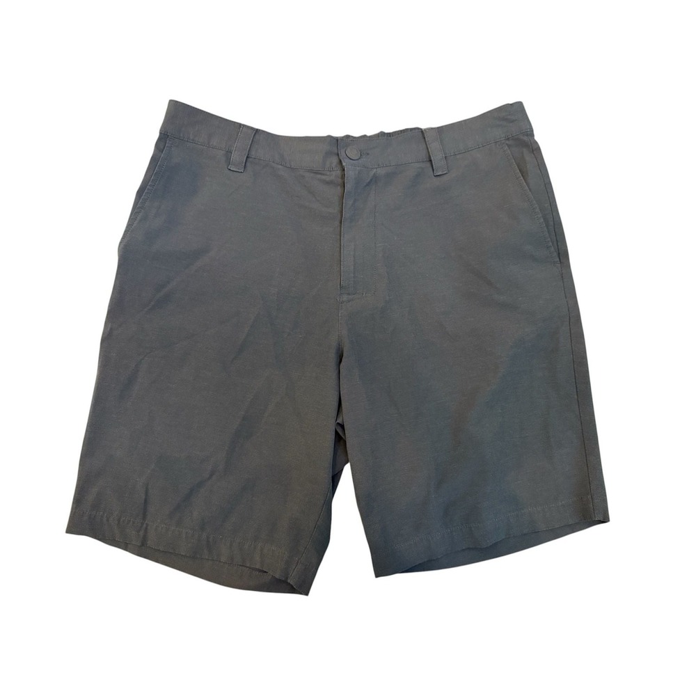 Banana Republic Mens Performance Tech Stretch Chino Shorts‎ 36 Black Gray